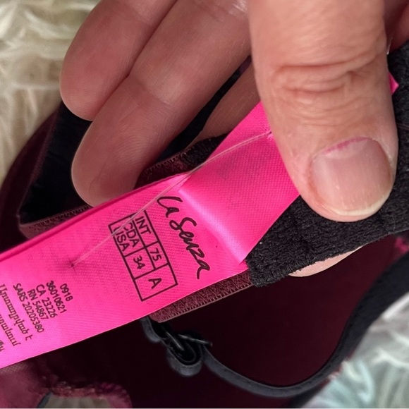 NWOT La SENZA Remix Black and Pink Push-Up Bra- 34A - Picture 6 of 8